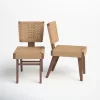 Walnut/Natural Alfie Woven Dining Chair (Set of 2)