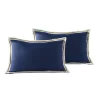 Navy Tappahannock Polyester Pillow Cover (Set of 2)