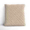 Tan Toulon Embroidered Wool Throw Pillow