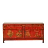 LILING Antique Red Decorated Sideboard c.1920